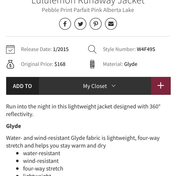 Lululemon Runaway Jacket - size 8 - Picture 12 of 13